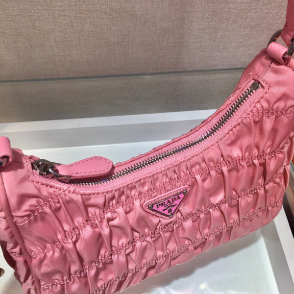 Pra*a nylon and saffiano leather mini bag