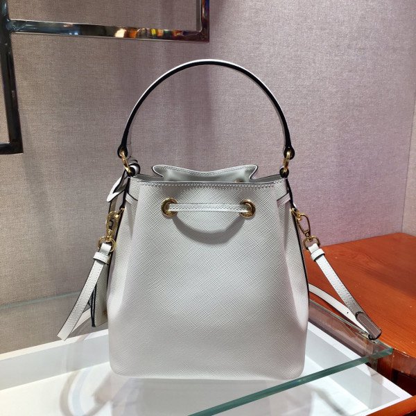 Pra*a saffiano leather bucket bag