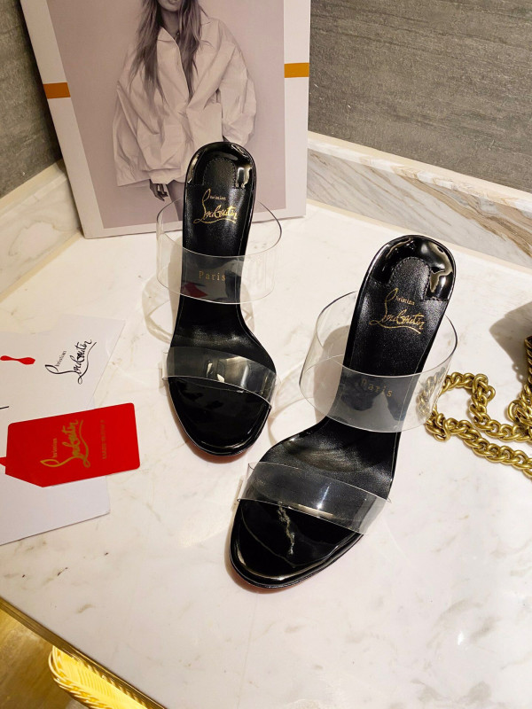 Ch**an louboutin just nothing illusion red sole sandals