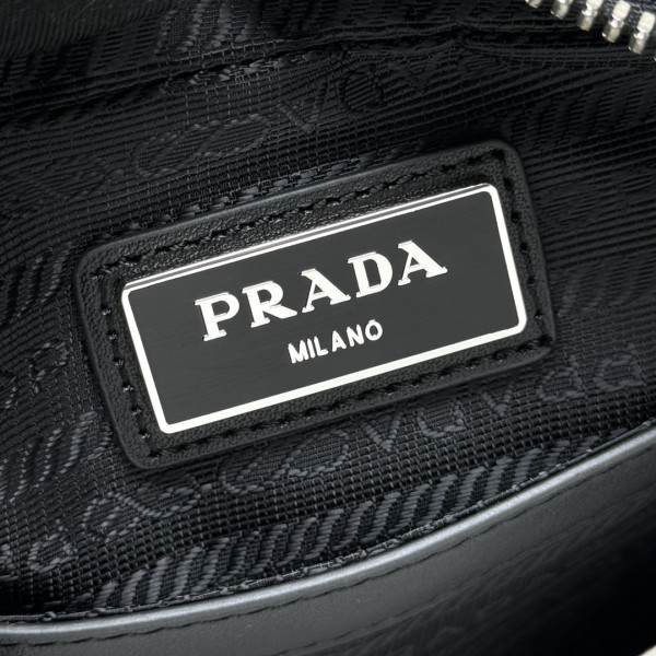Pra*a re-nylon and saffiano shoulder bag