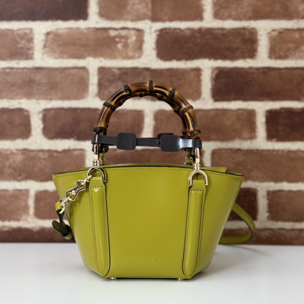 G*u*i mini bamboo top handle tote bag