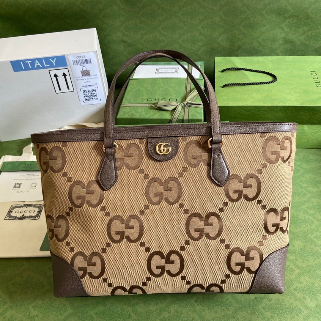 G*u*i ophidia gg medium tote with jumbo gg