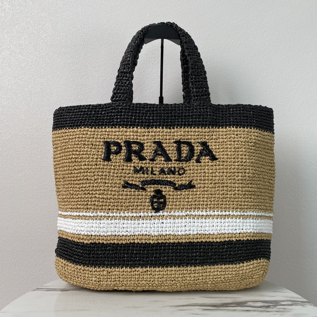 Pra*a crochet tote bag-48*34*16cm